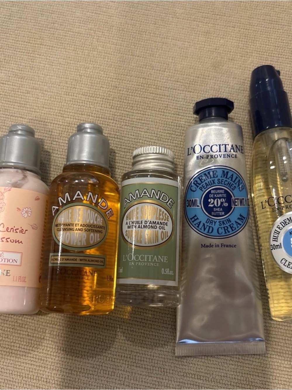L'OCCITANE Mini Skincare Set in Silver, Blue, Amber & Clear